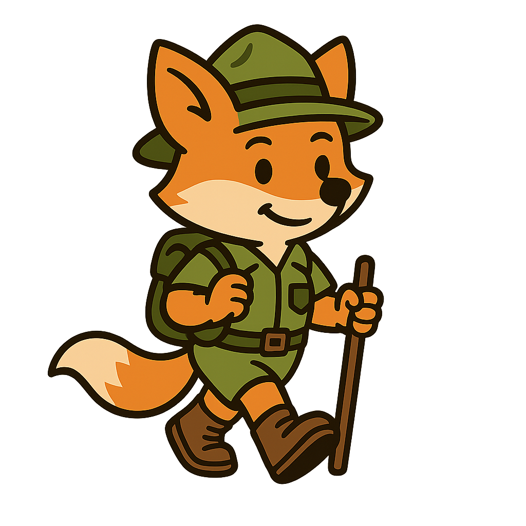 Trailmix Labs Mascot - A friendly fox ranger